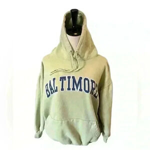 Authentic Life Apparel Baltimore Hoodie Sweatshirt Women’s XL Green Blue